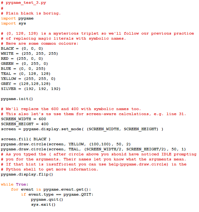 Image of pygame_test_3.py source code.